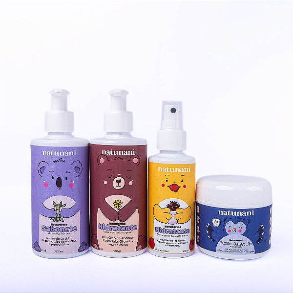 Cuidado Completo para Pele Sensível e com Dermatite - Banho de Coala + Banho de Coruja + Banho de Pato + Loção Probiótica (200ml)