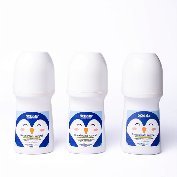 Trio Frescor Natural - 3 Desodorantes Naturais Roll-on