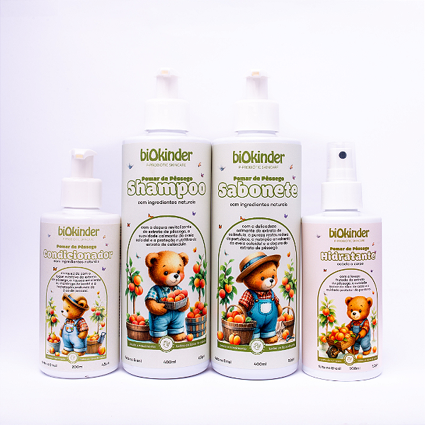Kit Rotina Completa: Shampoo + Condicionador + Sabonete Líquido + Hidratante