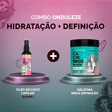 Óleo de Coco e Gelatina Mega Definição (500g) Piscou Cacheou!