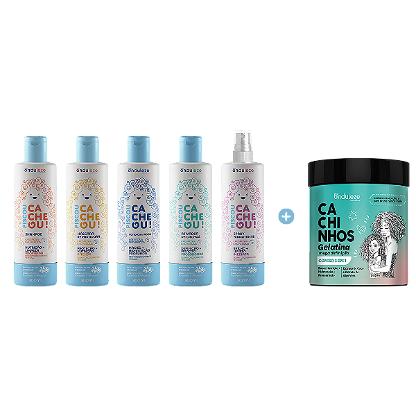 Linha Completa + Gelatina Mega Definição (500g) Piscou Cacheou!