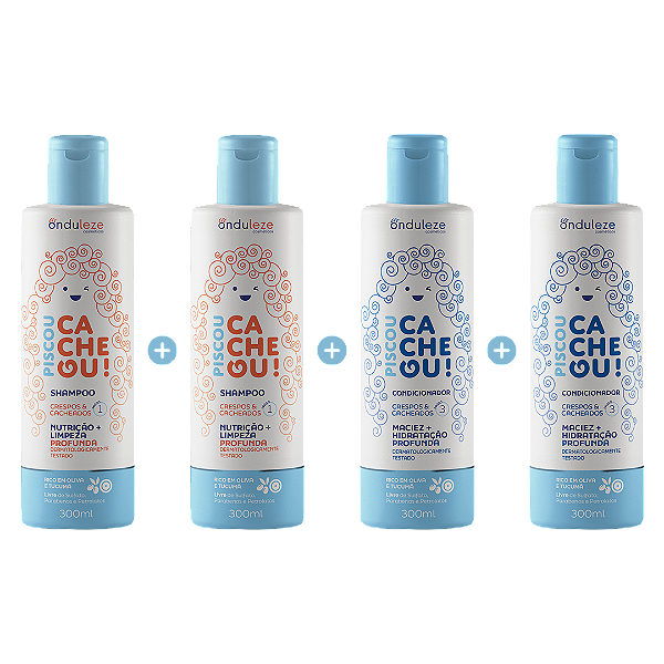 Combo Limpeza e Maciez I 2x Shampoos + 2x Condicionadores Piscou Cacheou!