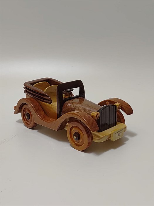 Miniatura de Carrinho de Madeira - 1907 - JAC Oficina de Madeiras