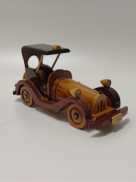 Miniatura de Carrinho de Madeira - 1912 - JAC Oficina de Madeiras