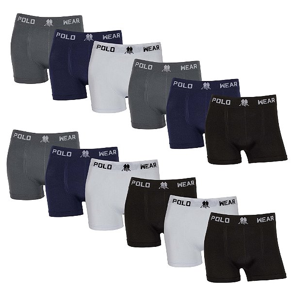 Kit cuecas boxer Polo Wear Microfibra Original