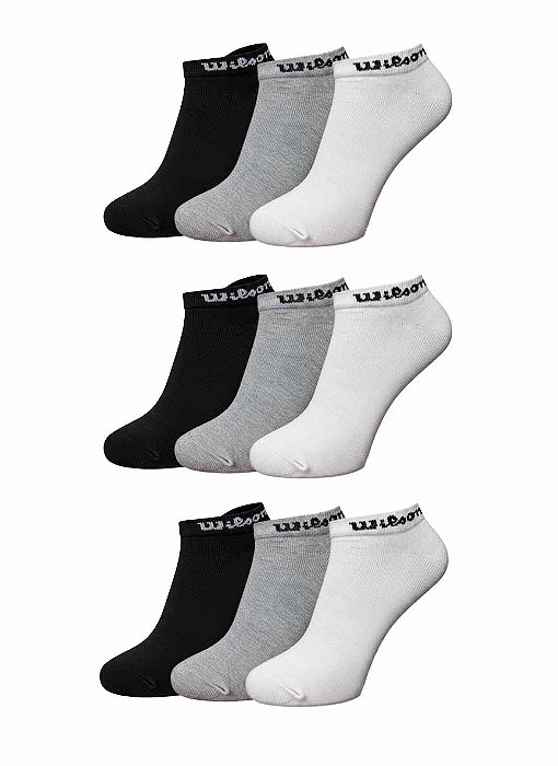 Kit pares de meias soquete wilson Unissex