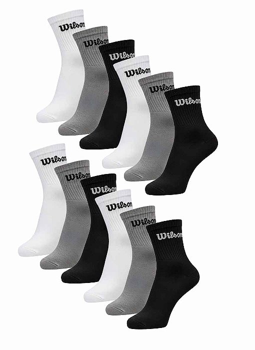 Kit pares de meias cano curto wilson Unissex