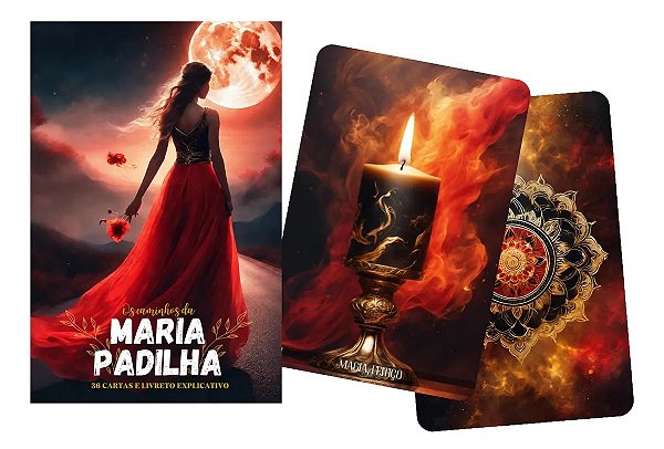 Baralho Os Caminhos da Maria Padilha 36 Cartas Tarot 100% Plastificado E Manual