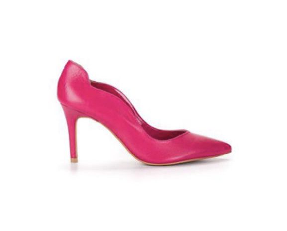 Scarpin recorte em couro pink