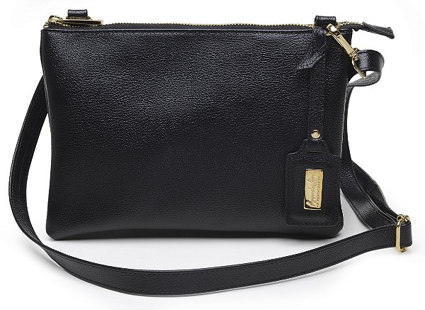 Bolsa Ava M em couro preta