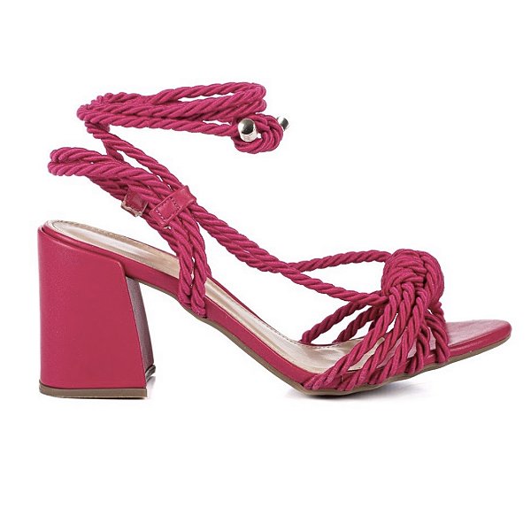 Sandália corda pink