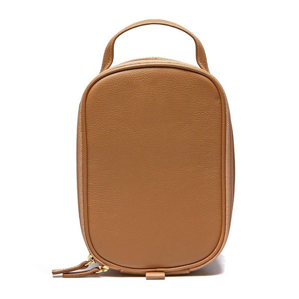 Necessaire de mão couro caramelo