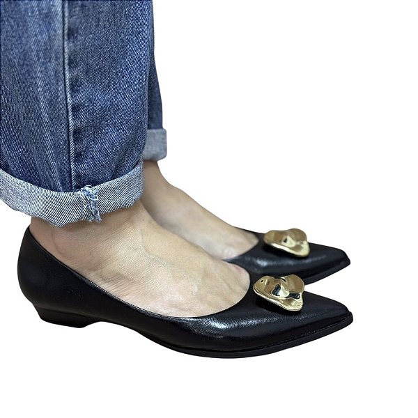 Sapatilha preta metal