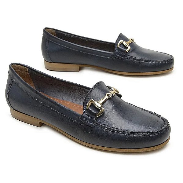 Mocassim clássico azul marinho