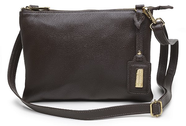Bolsa Ava M couro café