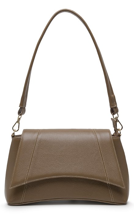 Bolsa estruturada curva caramelo