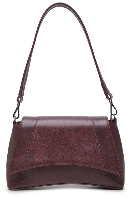 Bolsa estruturada curva bordô