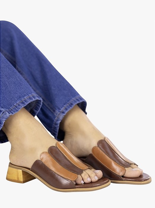 Tamanco Bicolor Tons Terrosos