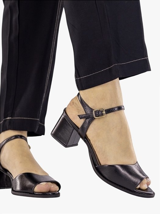 Sandália bloco preta