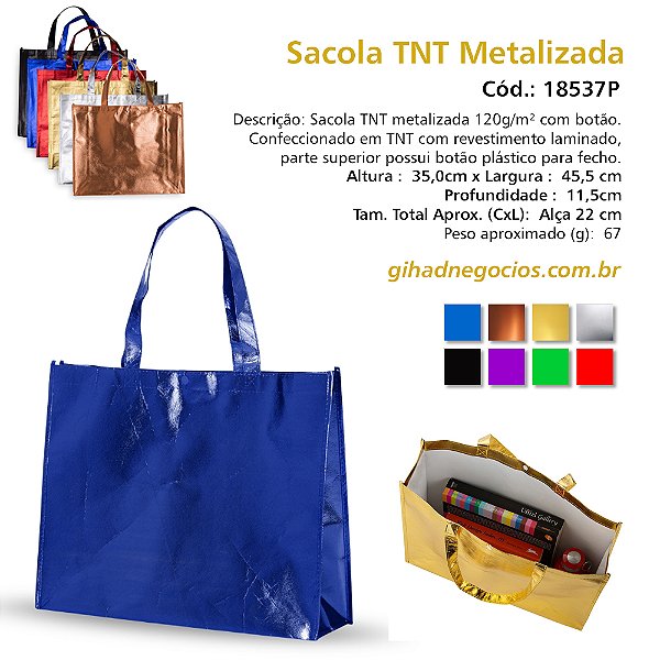 Sacola TNT Metalizada
