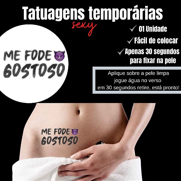 ME FODE GOSTOSO DIABINHO TATUAGEM TEMPORARIA