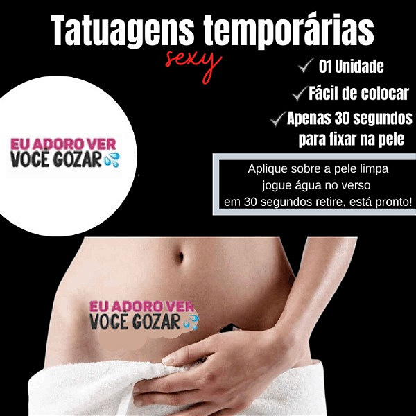EU ADORO VER VOCE GOZAR TATUAGEM