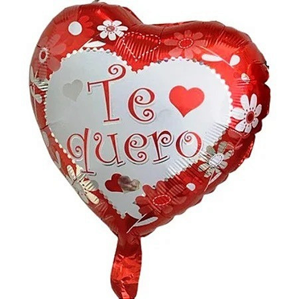 BALÃO METALIZADO TE QUERO BALAO FORMATO CORAÇÃO DECORACAO PRESENTE