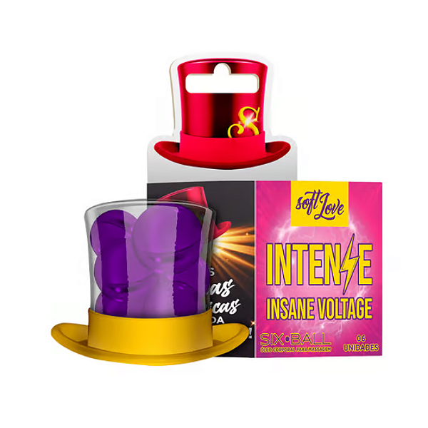 BOLINHA INTENSE SIX BALL COM 06 UNIDADES VIBRADOR LÍQUIDO EXCITANTE