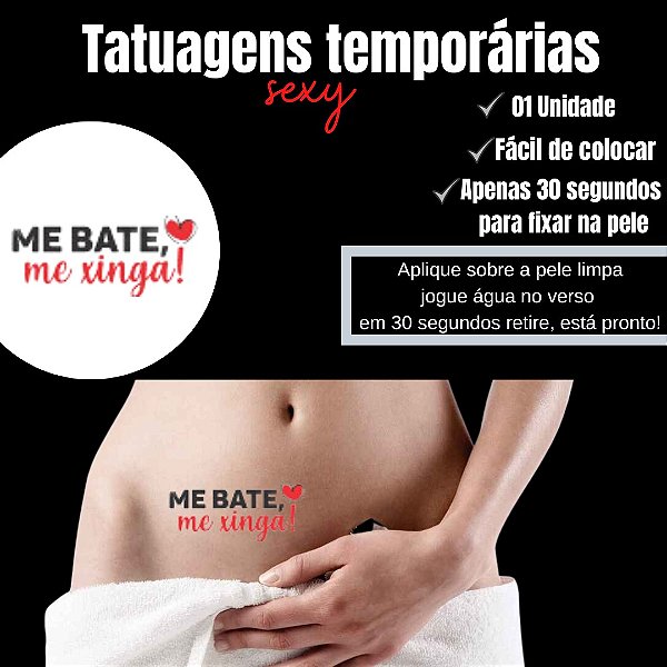 ME BATE ME XINGA! TATUAGEM TEMPORARIA