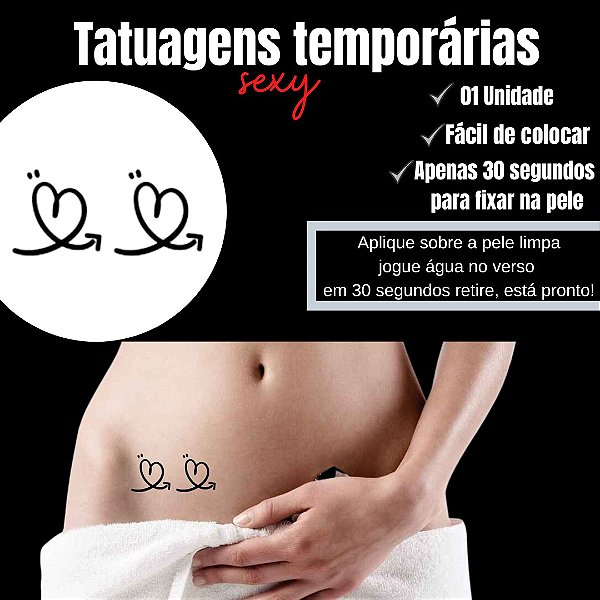 SETA CAMINHO DO CORAÇÃO TATUAGEM TEMPORARIA
