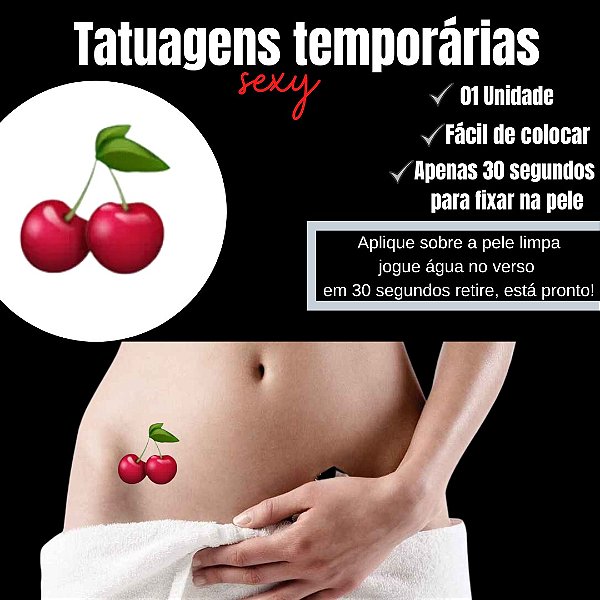 CEREJINHA TATUAGEM TEMPORARIA