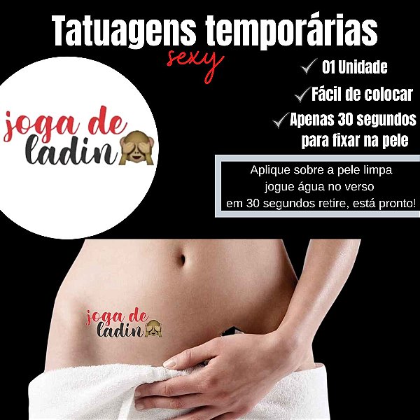 JOGA DE LADIN TATUAGEM TEMPORARIA