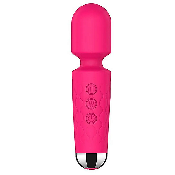 VIBRADOR MINI VARINHA MÁGICA RECARREGÁVEL E EMBORRACHADA COM 20 MODOS DE VIBRAÇÕES E 8 NÍVEIS DE VELOCIDADE