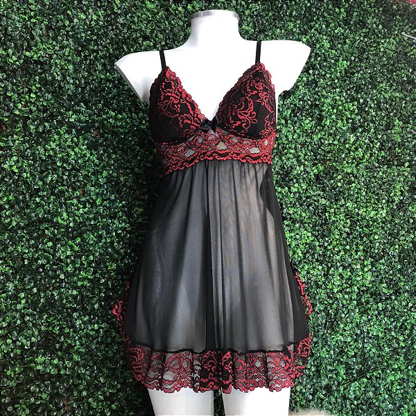 CAMISOLA RENDA SEXY LUXO COM BOJO ESTAMPADA TAM P