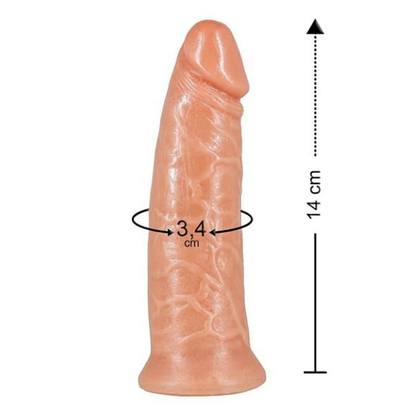 PROTESE TORTINHA MAÇICA 14 x 3,4 CM PENIS
