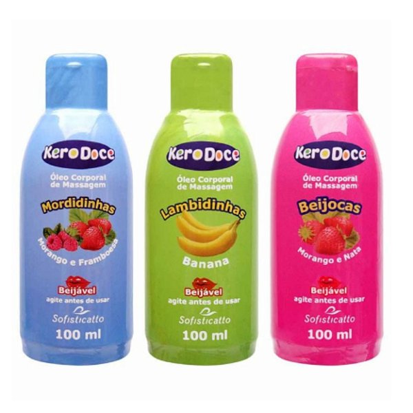 ÓLEO PARA MASSAGEM BEIJÁVEL KERO DOCE