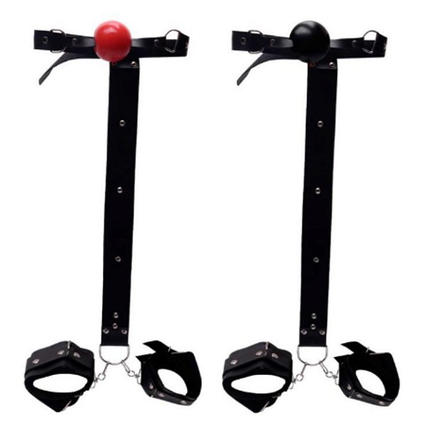 KIT 3 EM 1 MORDAÇA BOLA ALGEMAS TRASEIRAS