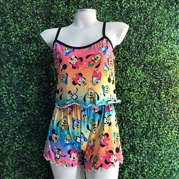 PIJAMA BABY DOLL CASA DO MICKEY