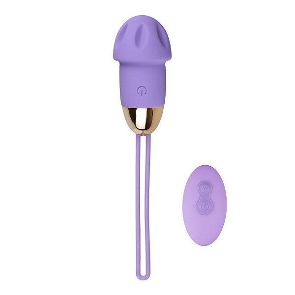 VIBRADOR BULLET RECARREGÁVEL EM FORMATO DE COGUMELO COM 10 MODOS DE VIBRAÇÕES