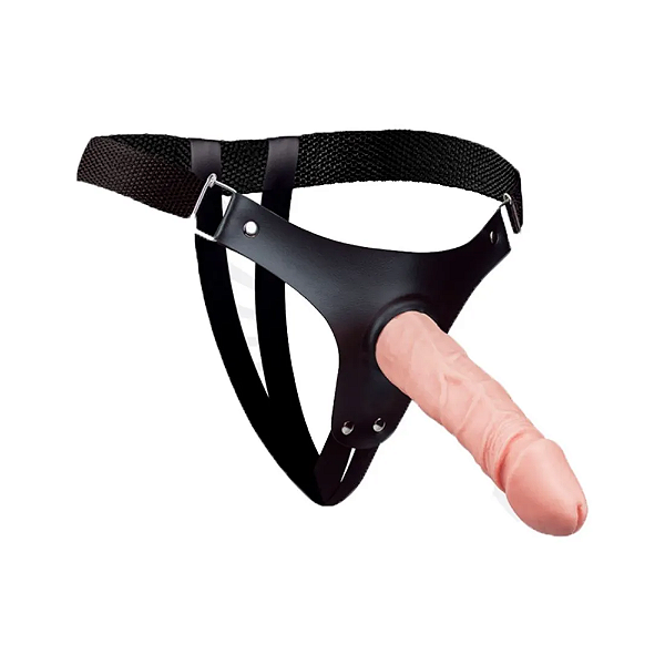 CINTA PENIANA COM PROTESE BEGE PENIS 17,5 X 4 CM