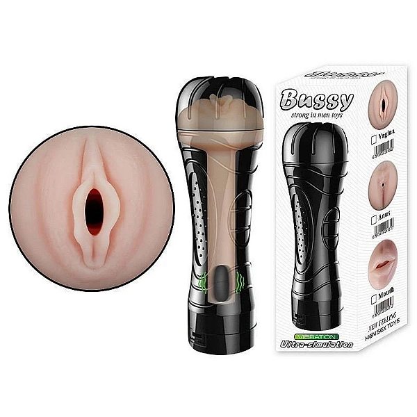 MASTURBADOR LANTERNA VAGINA EM CYBERSKIN COM VIBRADOR