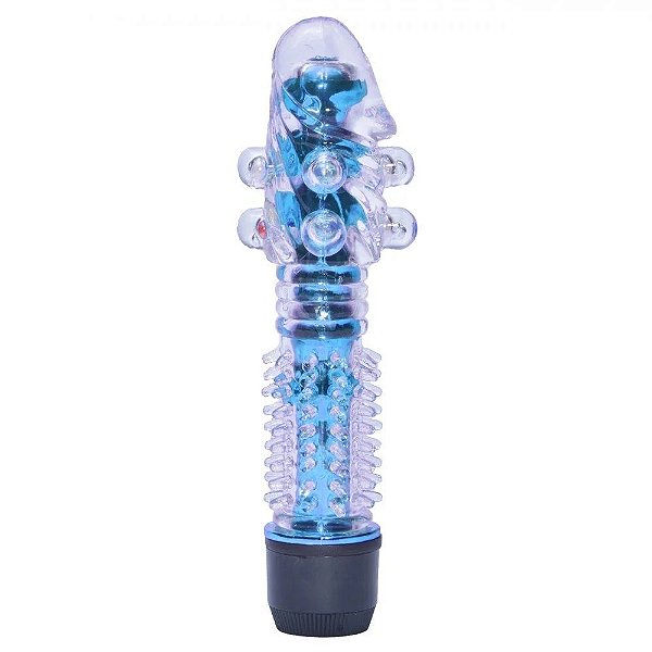 VIBRADOR SUPER SENSOR TRANSLÚCIDO COM ESFERAS