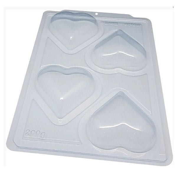 FORMA DE SILICONE CORAÇÃO 200g BWB