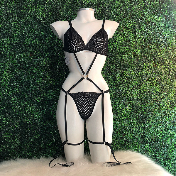 BODY STRAPPY LACE DOURADO