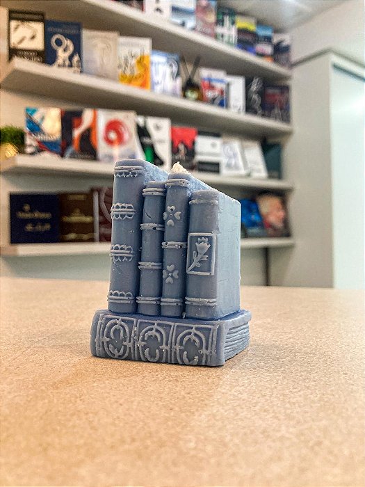 Vela aromática azul