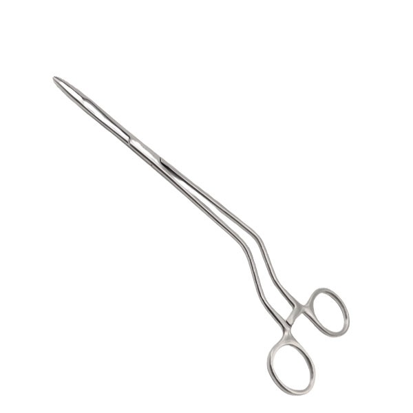 Pinça Cheron 24 cm Para Assepsia e Curativo Uterino