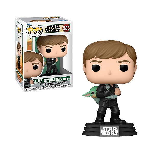 Boneco Funko Pop Star Wars Luke Skywalker com Grogu 583