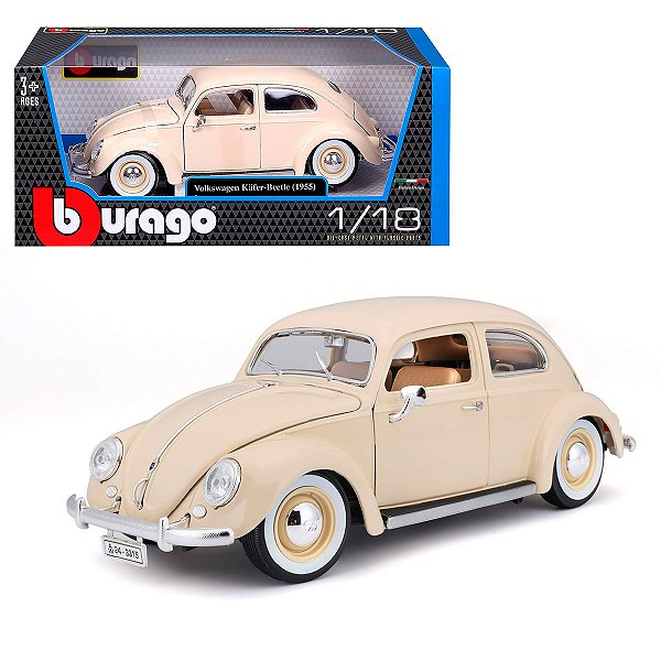 Burago 1:18 Volkswagen Fusca (Beetle Kafer) 1955 - Bege