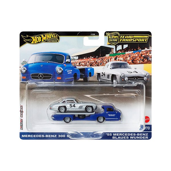 Hot Wheels 1:64 Premium Team Transport - MB 300 SL + Blaues