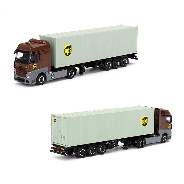 Miniatura Mini GT 1:64 Mercedes Benz Actros 40' - UPS #705